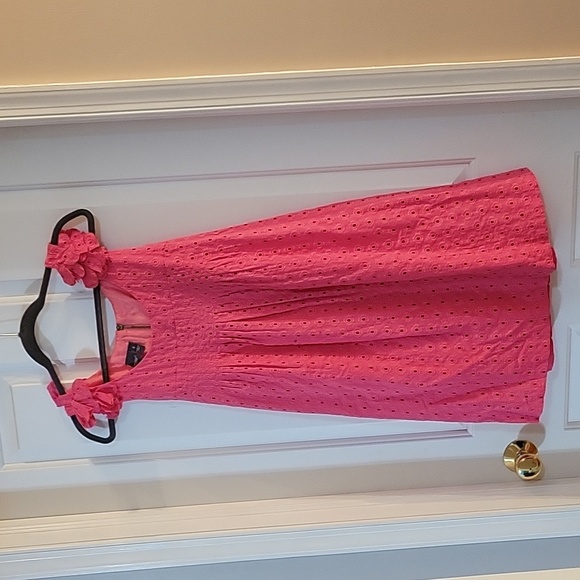 Muse Dresses & Skirts - Muse fushia eyelet dress 6